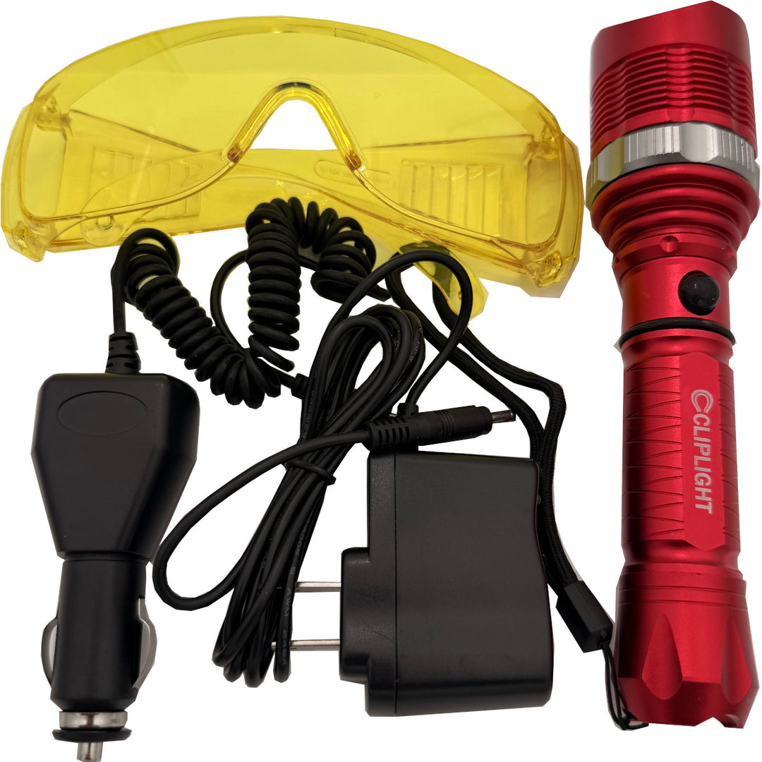 LED UV Taschenlampe 7x UV- LED inkl. NiMh 1800mAh CGS