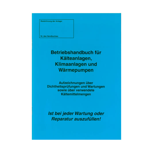 Betriebshandbuch mit Protokoll