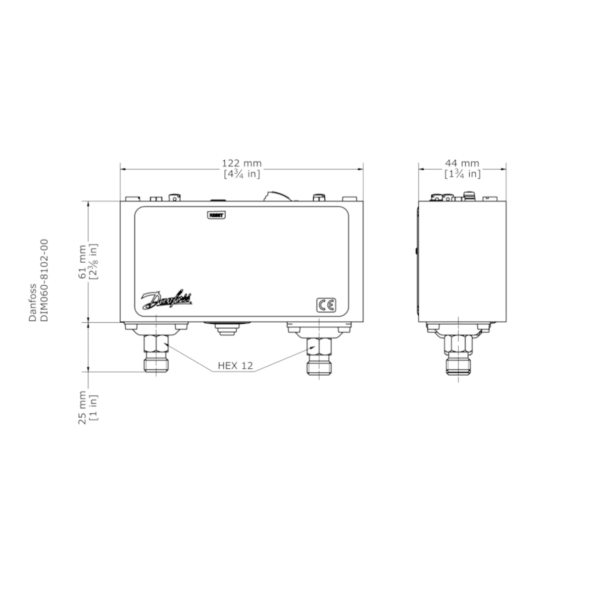 Pressure Switch KP7ABS 060-501366 Danfoss