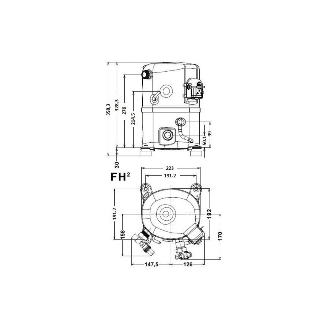 Compressor FH2480P-XC Tecumseh