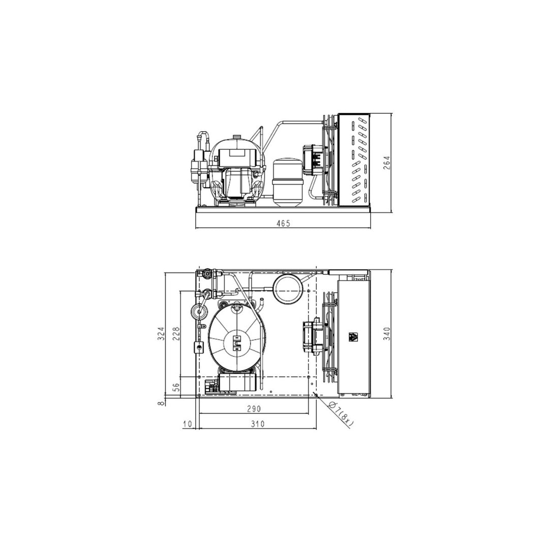 Verflüssigungssatz UEMX6210U Embraco Nidec