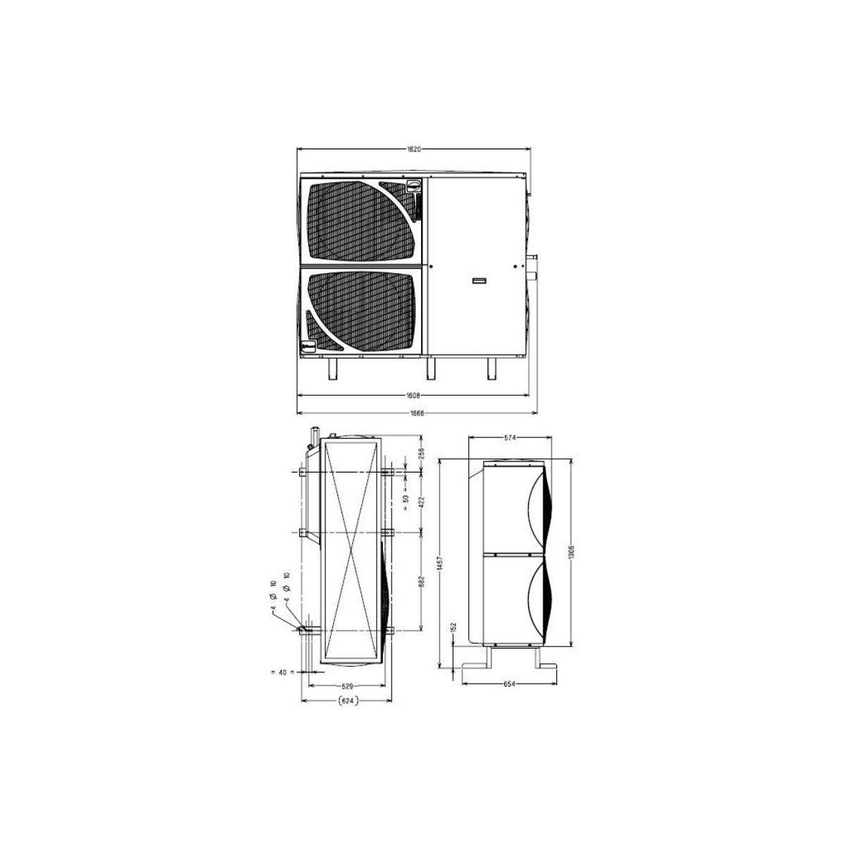 Condensing unit SILAGD4612Z-TZ 400V Tecumseh Silensys