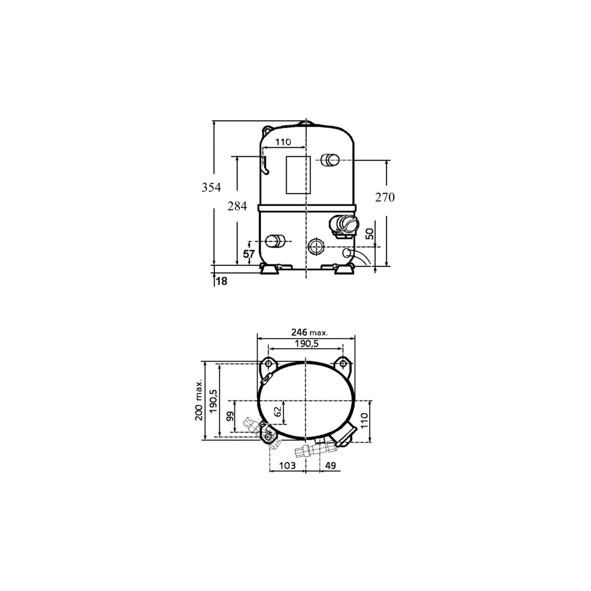 Kompressor FH4525Y-XC Tecumseh