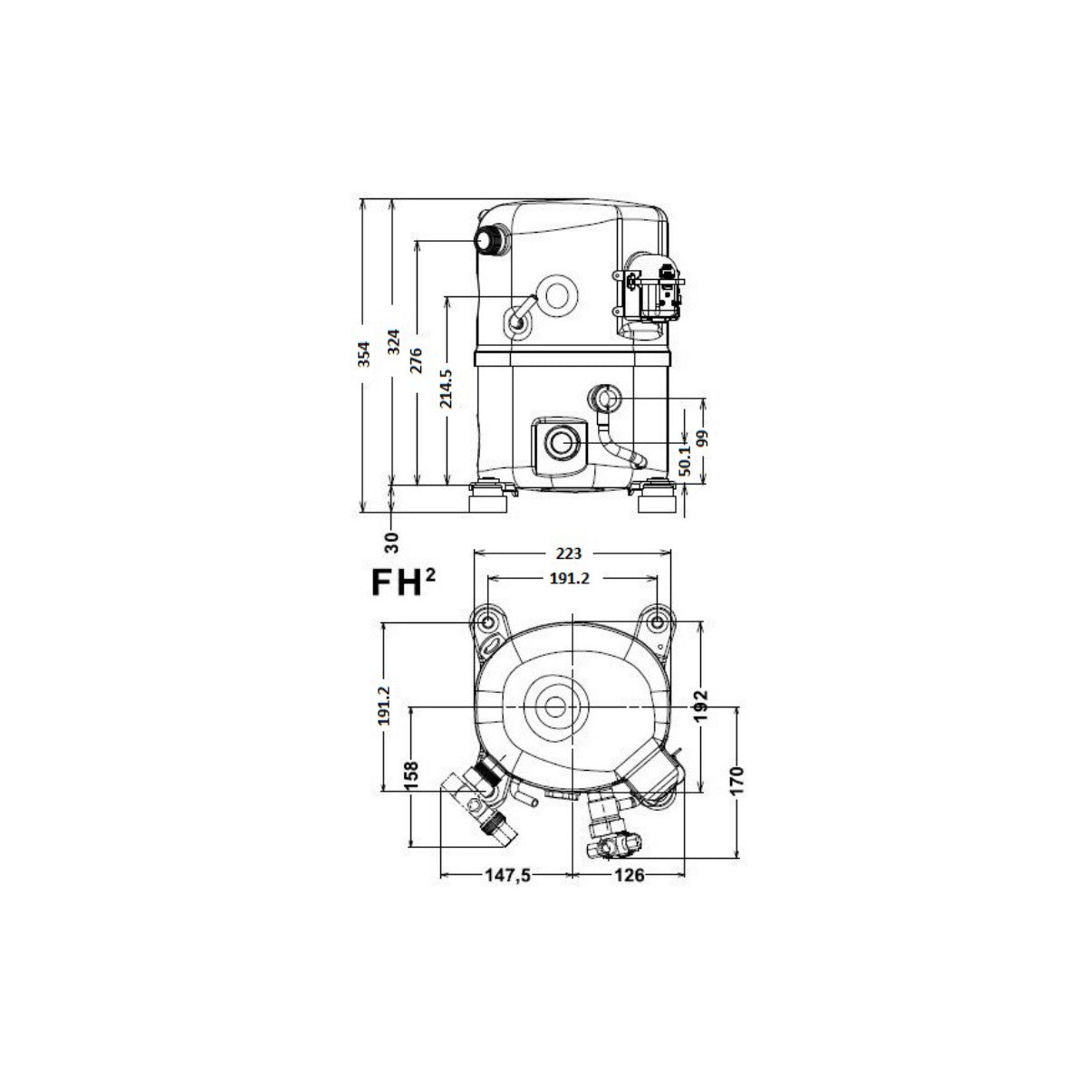 Kompressor FH4518Y-XG Tecumseh