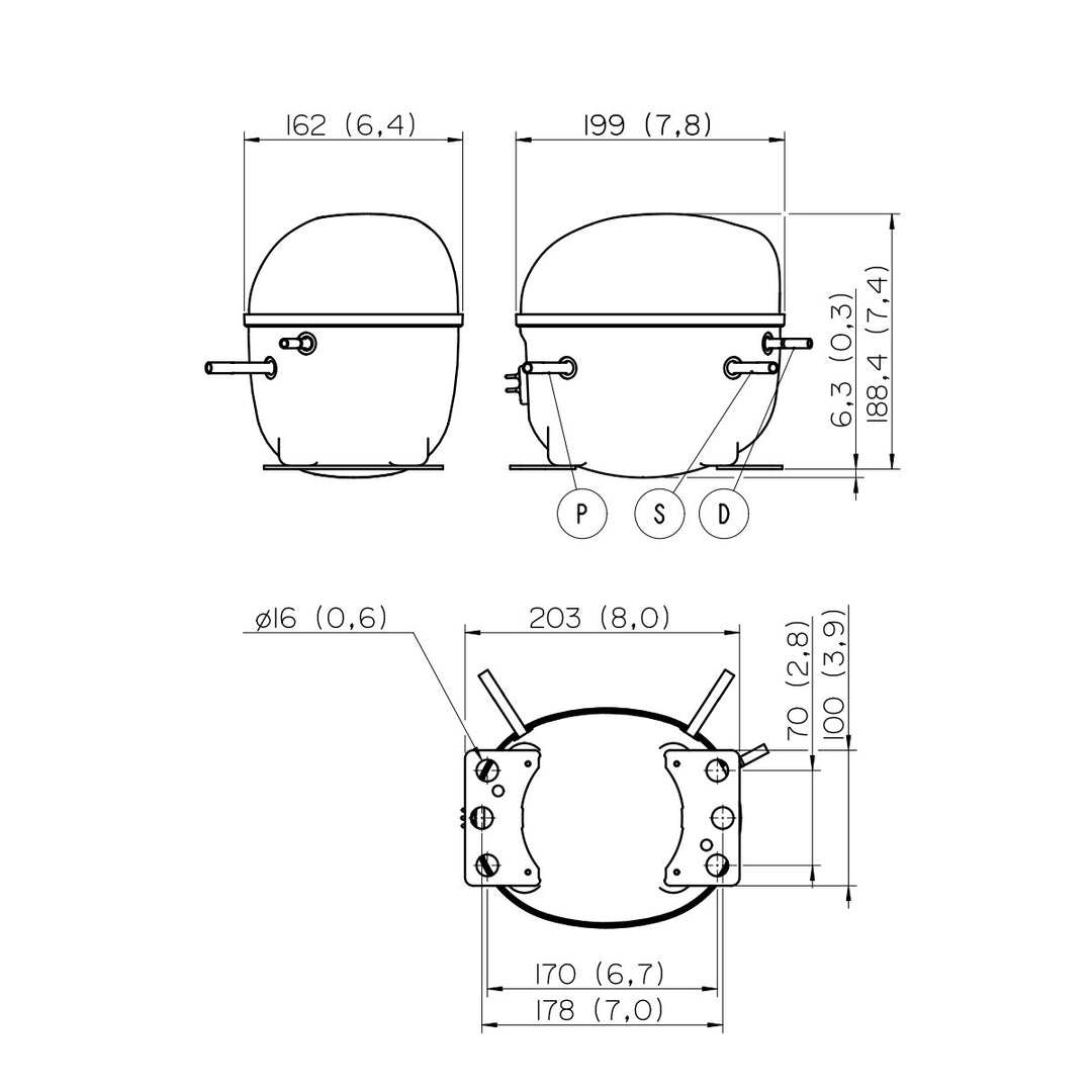 Kompressor NEK6181U Embraco
