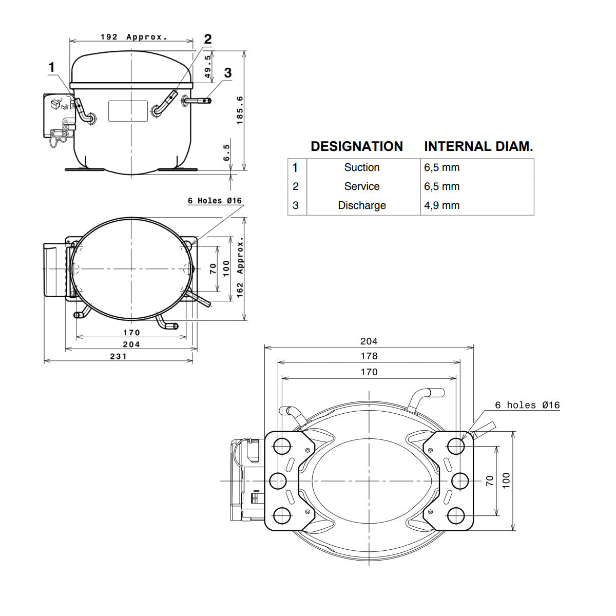 Compressor GL90AA Cubigel Huayi