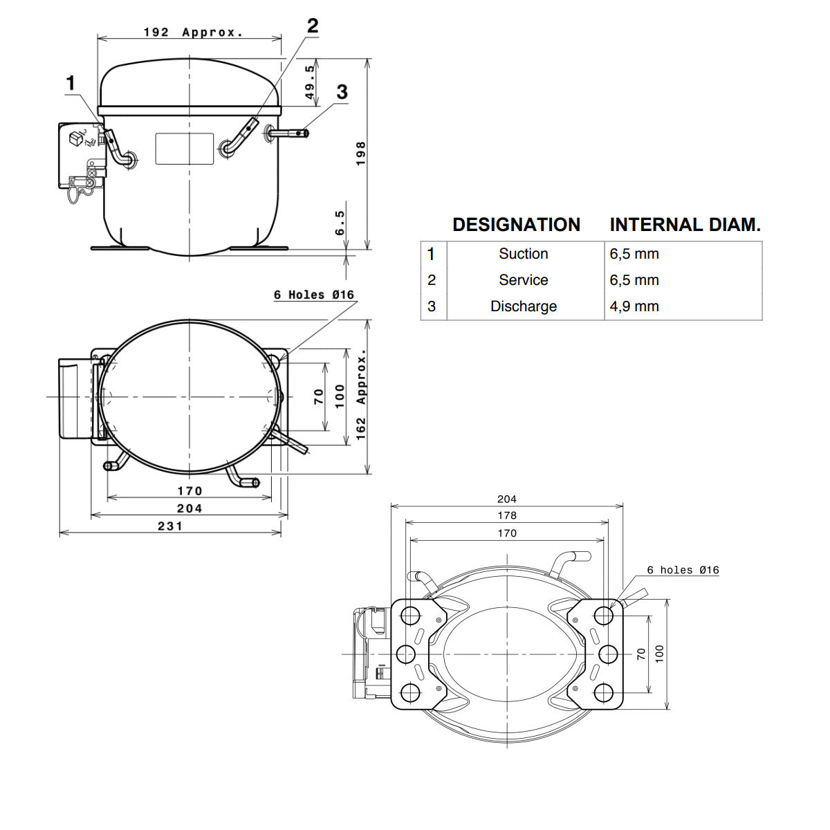 Compressor GL99AA Cubigel Huayi