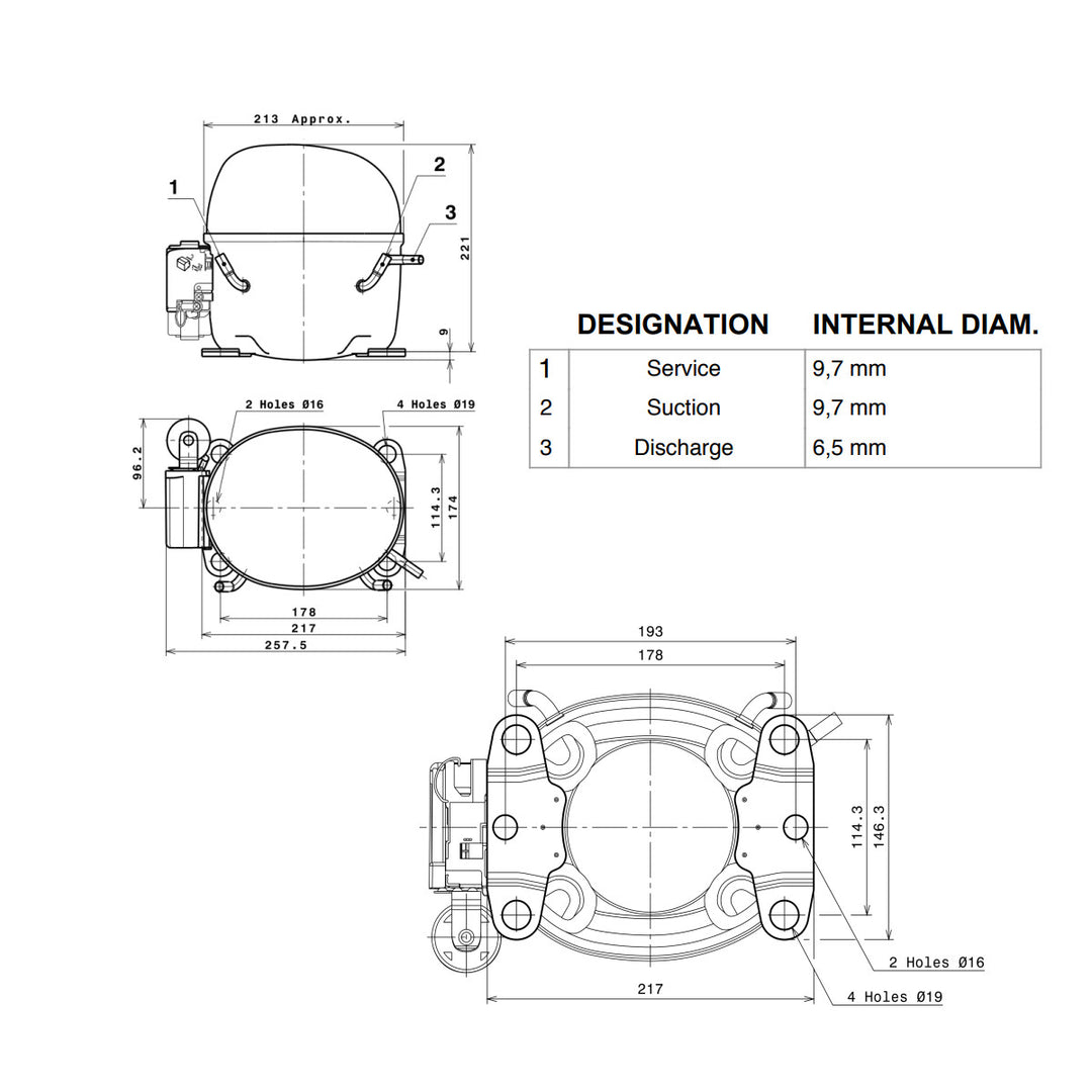 Compressor GX23TB Cubigel Huayi