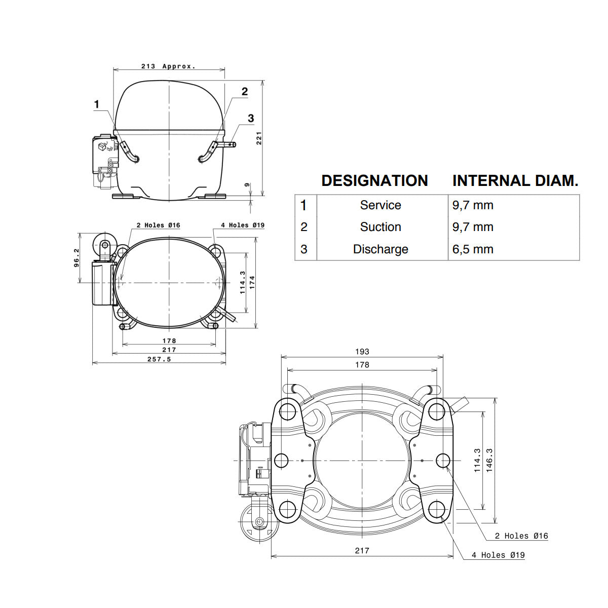Compressor GX23TB Cubigel Huayi