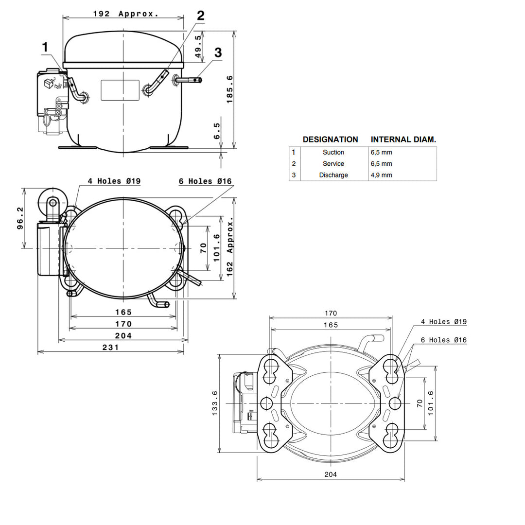 Compressor GLY80RAa Cubigel Huayi