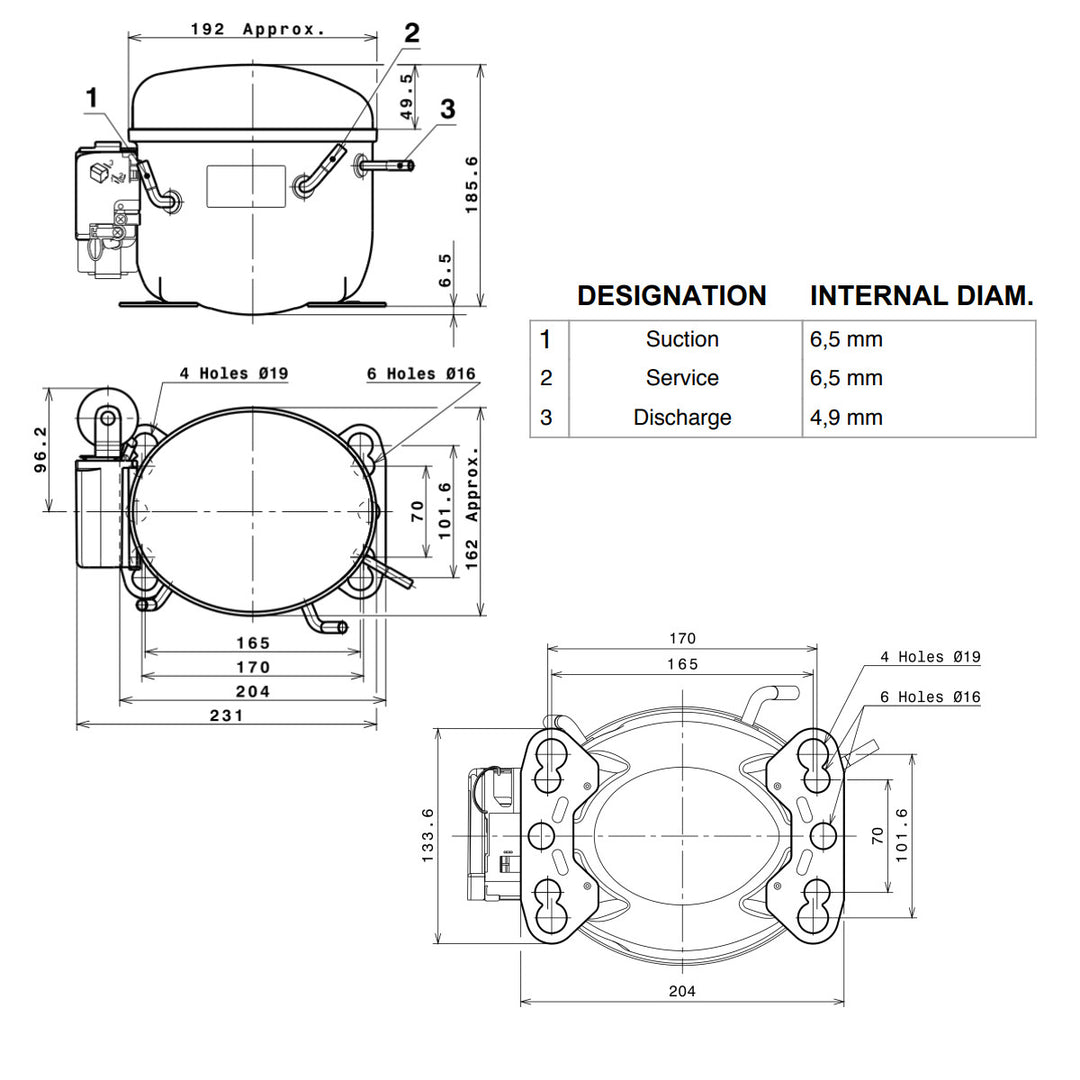 Compressor ML45TB Cubigel Huayi