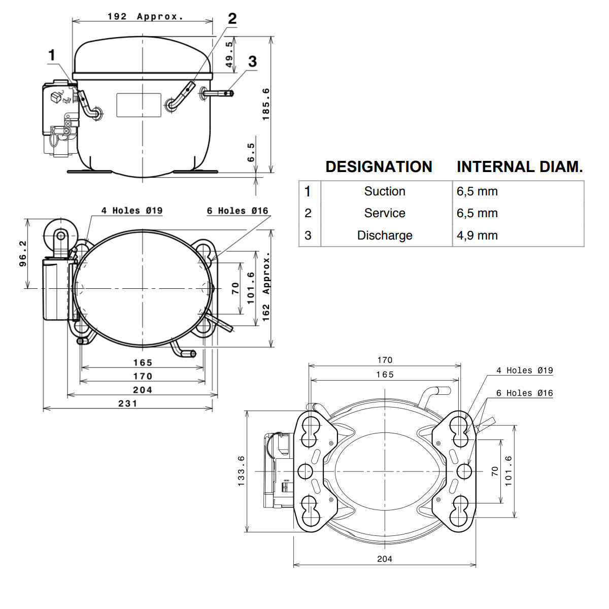 Compressor ML45TB Cubigel Huayi
