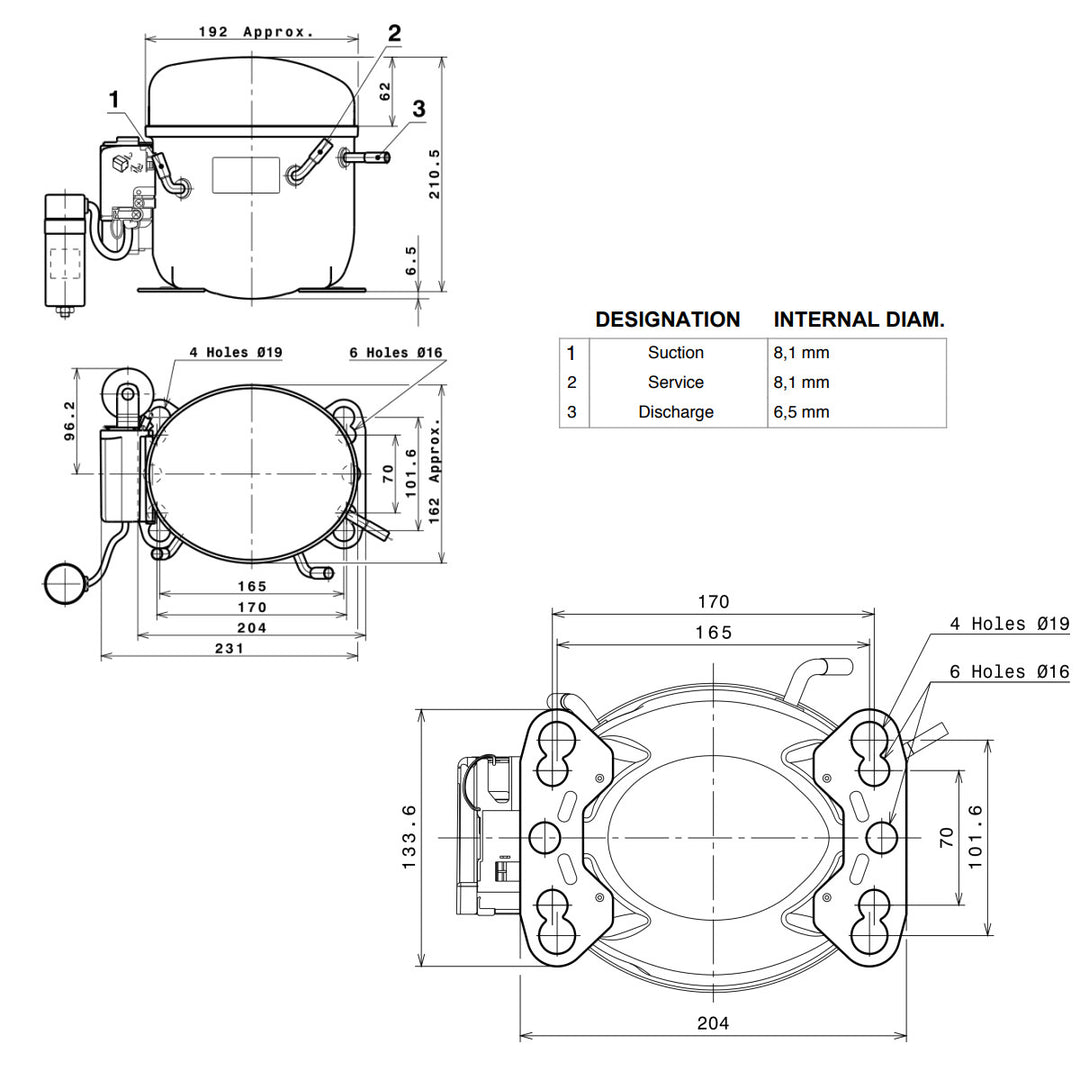 Compressor GP14TB Cubigel Huayi