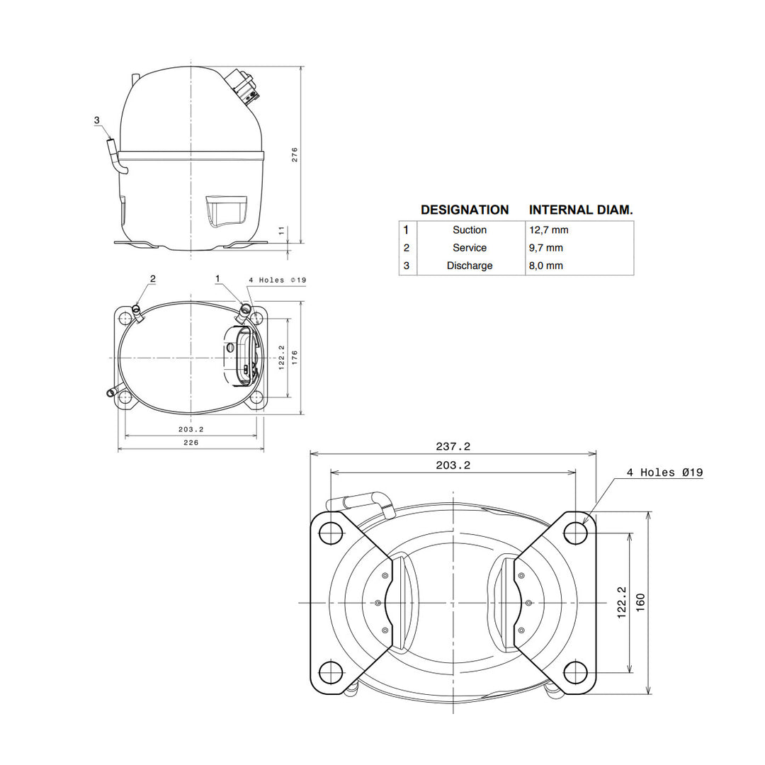 Compressor MS34FB Cubigel Huayi