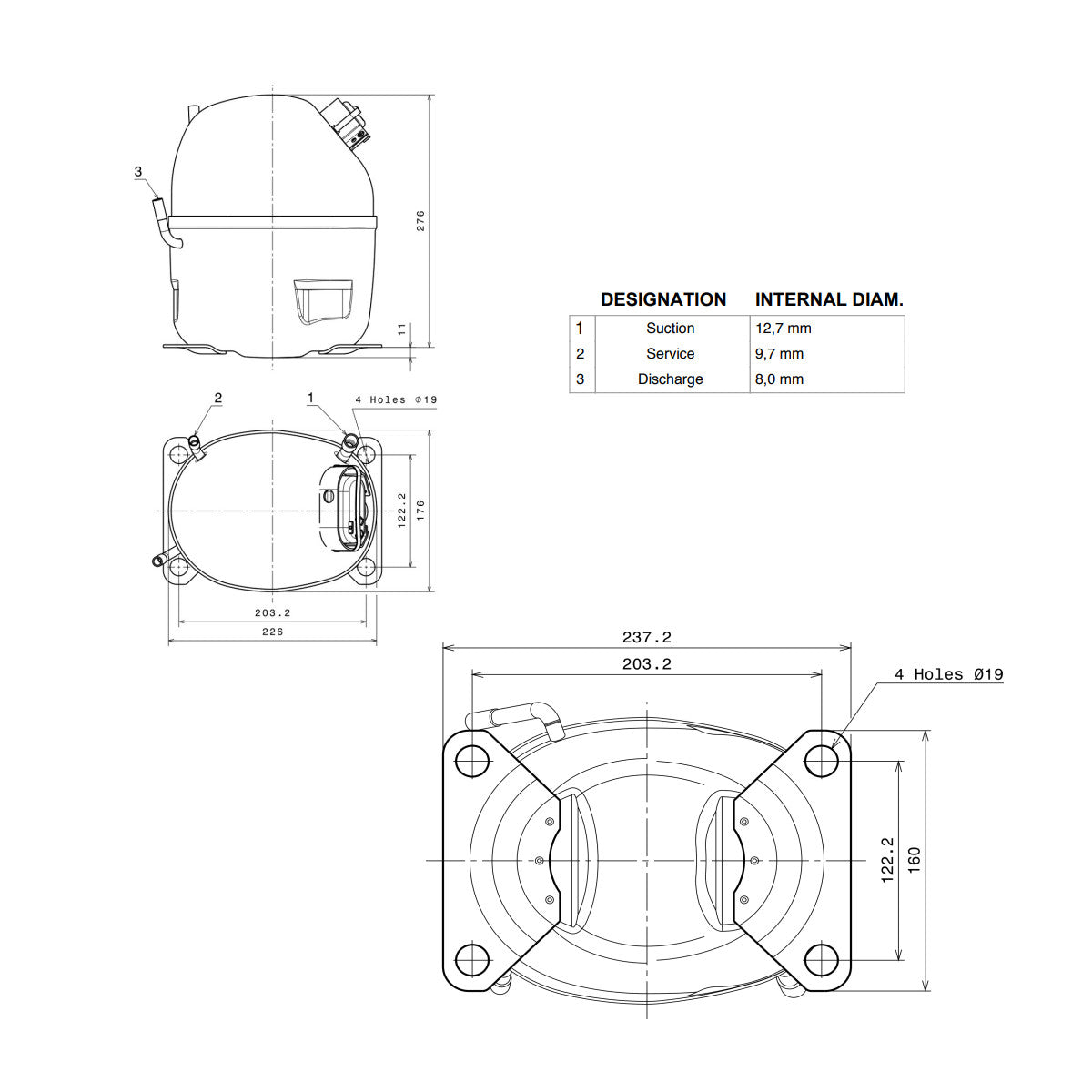 Compressor MS34FB Cubigel Huayi