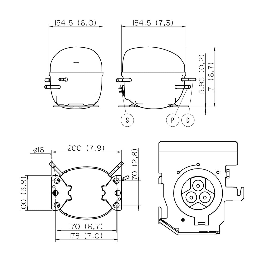 Kompressor EMT6144Z Embraco