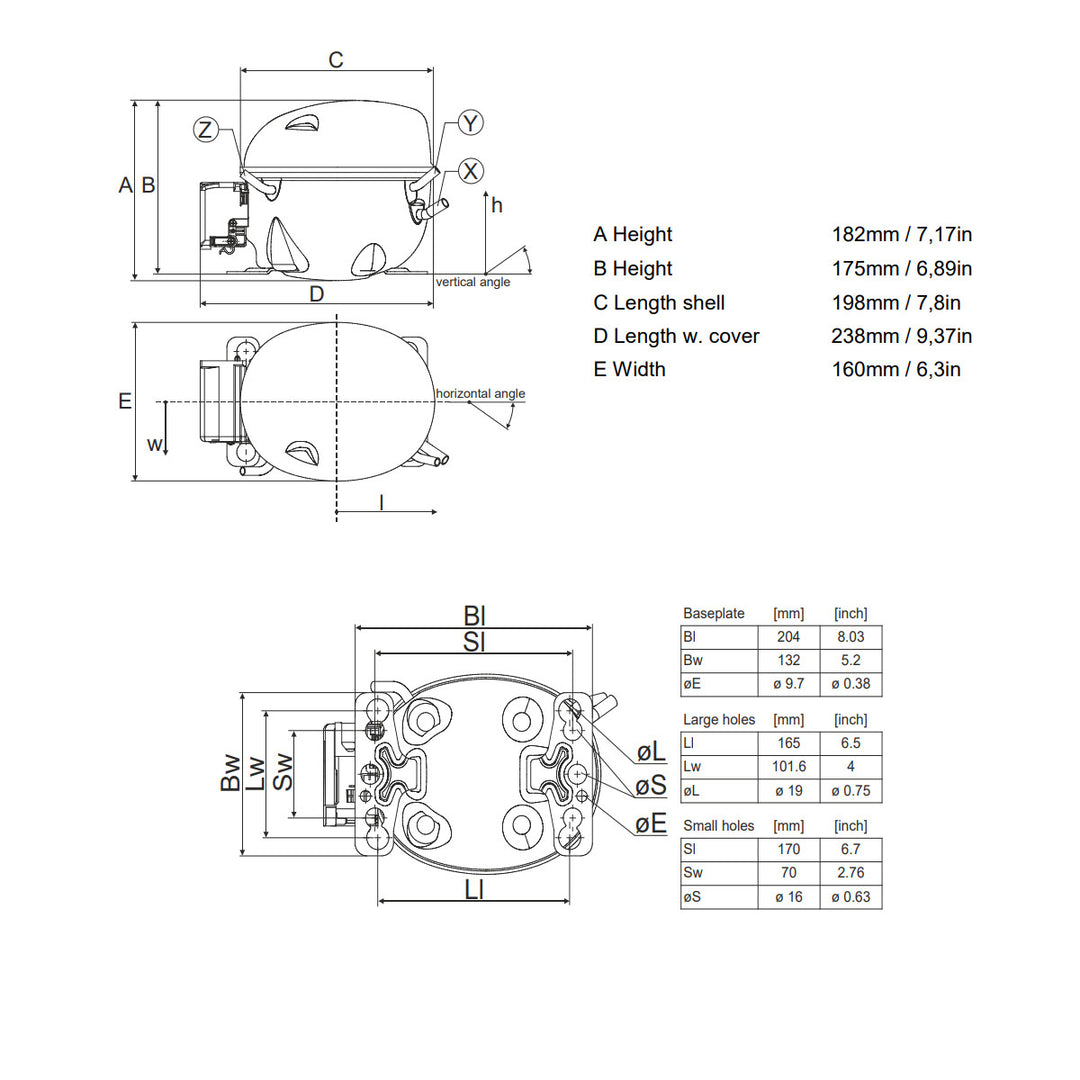 Compressor FRK5G Danfoss Secop