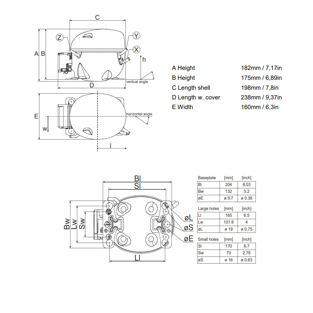 Compressor FRK5G Danfoss Secop