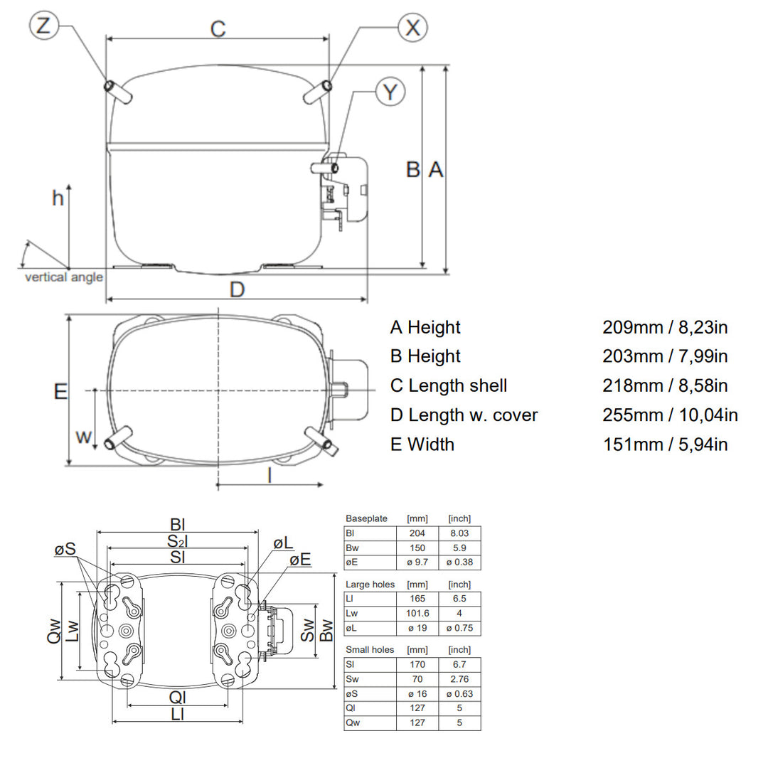 Kompressor SC12GH Danfoss Kompressor