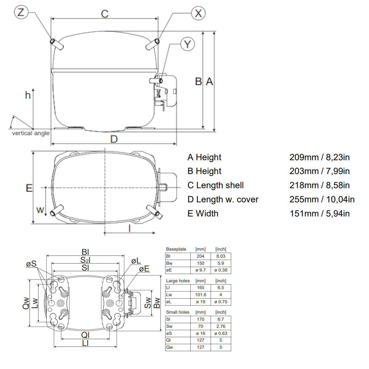 Kompressor SC12GH Danfoss Kompressor