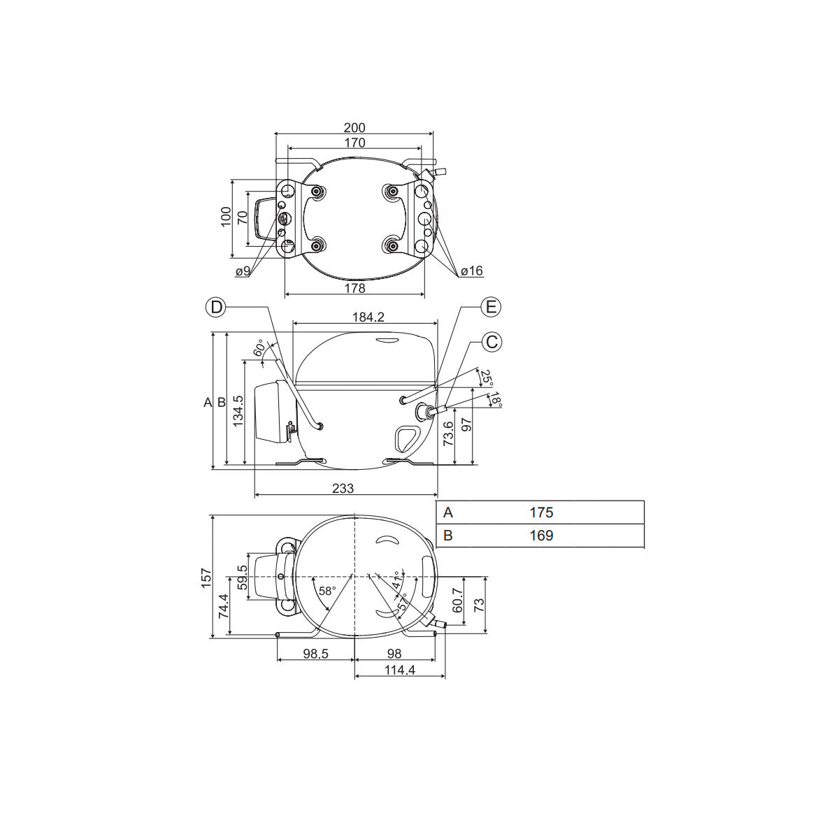 Compressor DLX4.8KK.1 Danfoss Secop