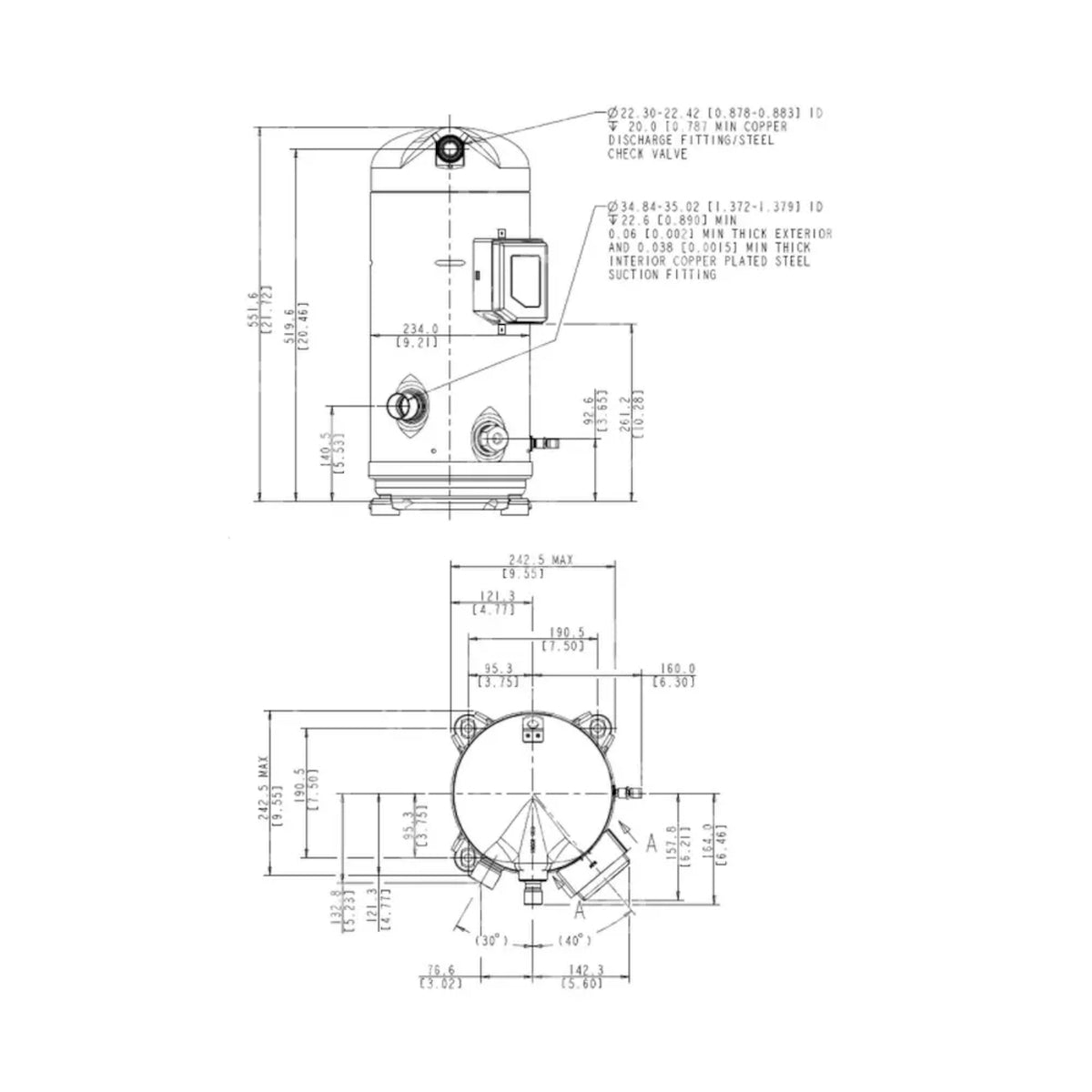 Compressor ZR19M3E-TWD-961 Copeland