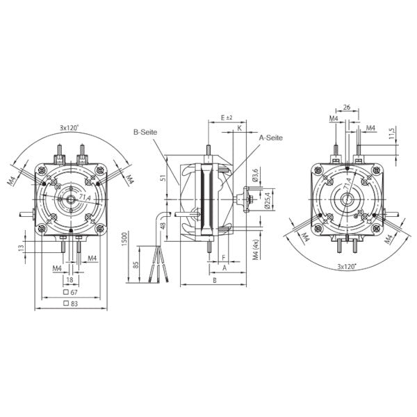 Fan motor M4Q045-BD01-75 ebm-papst 5W